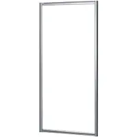 AquaVive - Zijwand Zanzibar 90 X 190cm - Chroom Profiel - 5 Mm Helder Glas