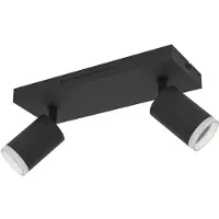 Eglo Plafondspot 2X Smart Melitello | 7.4W RGB 1100Lm | IP20 Dimbaar Zigbee | Zwart