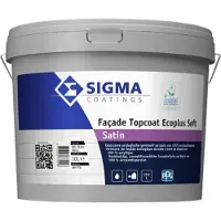 Sigma Facade Topcoat Ecoplus satin 10 liter RAL 9016 Mengkleur