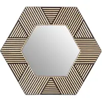 Premier Housewares ltd. - Babita wandspiegel - bamboe - geometrisch