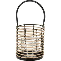 Home & Styling Lantaarn 17x15,5x14cm Bruin bruin Hout Lantaarn