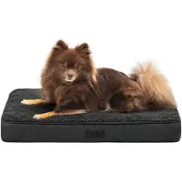 Lionto orthopedisch hondenbed, afneembare wasbare hoes 60x40x8 cm zwart