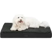 Lionto orthopedisch hondenbed, afneembare wasbare hoes 76x51x8 cm zwart