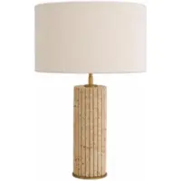 Eichholtz Tafellamp Giova Round Travertine Incl Shade