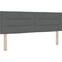 vidaXL Boxspring bed met matras Donkergrijs 200 x 160 cm Stof