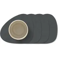Lind DNA Onderzetter Glass Mat Curve Nupo Anthracite (Set van 4)