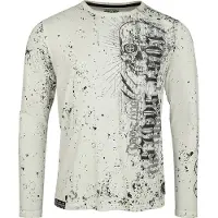 Rock Rebel by EMP Shirt met lange mouwen - Skulls & Splatter - M tot XXL - voor Mannen - grijs - Maat M