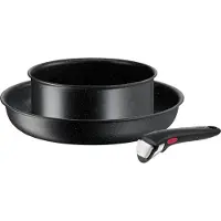 Tefal Ingenio L39993, Mixset, Zwart, Aluminium, Met antiaanbaklaag, Zwart, Temperatuurindicator