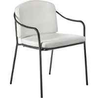 Serax Tuinstoel Chair With Armrests Black + Cushion White (59 x 54 x 76 cm)