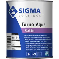 Sigma Torno Aqua Satin | Zijdeglans Lakverf Binnen & Buiten 1 LTR - Kleur|1|2