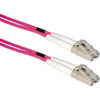 S-Impuls LC/UPC Duplex optical fiber kabel | OM4 | LSZH | paars | 3 meter