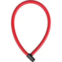 ABUS kabelslot 4408K - 65 cm lange staalkabel met kunststof omhulsel - fietsslot met -Security Level 2 - rood