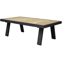 AVH-Collectie Lola lounge tuintafel 121x60xH39 cm aluminium antraciet - teak