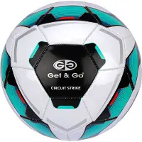 Get & go Voetbal - Circuit Strike - Wit/Groen - Maat 5 - Ø ca. 22 cm