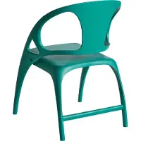 Beliani NEMI - Tuinstoel set van 4 - Groenblauw - Polypropyleen