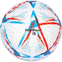 Avento Voetbal - Star-Blazer - Blauw/Rood - Maat 5 - ⌀ ca. 22 cm
