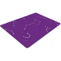 Tulup Vloerbeschermer - Sterrenhemel Vloerbeschermer Vinyl - 100 x 70 cm - Paars Vloerbeschermer Pvc - Mótif Bureaustoelmat - Vloerbeschermer Pvc - Computer Stoel Mat - Werkplekdecoraties