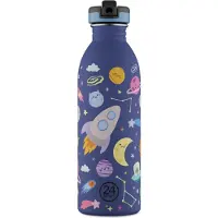 24Bottles Drinkfles 'Kids Urban' nachtblauw / geel / lila / pink