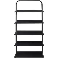 En.casa Schoenenrek Poytya met 5 planken zwart 119x60x32 cm []