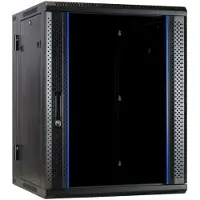 Dsit 15U wandkast (kantelbaar) met glazen deur - DS6615-DOUBLE