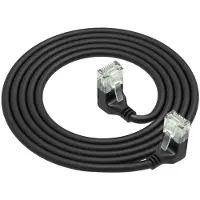 ACT UTP CAT6a slimline netwerkkabel | haaks (beneden) / haaks (beneden) | LSZH | zwart | 1,5 meter
