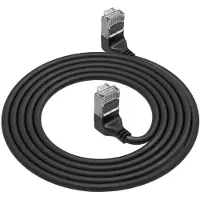 ACT UFTP CAT6a slimline netwerkkabel | haaks (boven) / haaks (boven) | LSZH | zwart | 3 meter
