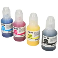 PrintAbout Inktcartridge GI-56BK/C/M/Y 4-kleuren Multipack geschikt voor Canon