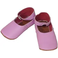 DeBoerLederwarenEnBijoux Lederen Babyslofjes Roze | Klompslofjes