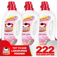 Omino Bianco Pink Lotus - Vloeibaar wasmiddel - 6 x 1.48 L - Geconcentreerd