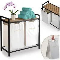 Massido Wasmand met twee compartimenten op een frame 80 l