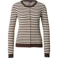 Pieces Gebreid vest 'PCNora' bruin / eierschaal