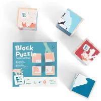 BS Toys Blokkenpuzzel - houten blokken - educatief speelgoed - peuter - toddler - FSC hout - geschikt vanaf 18 maanden