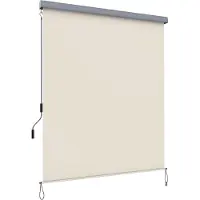 Songmics Verticale luifel met grijze luifelcassette, beige / 1,6 x 2,5 m