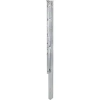 Alberts 970086 Hekpalen met platijzer, thermisch verzinkt, lengte 2800 mm, 60 x 40 mm