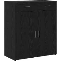 vidaXL Opbergkast Zwart Eiken 80 x 42,5 x 93 cm