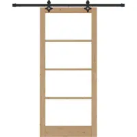 vidaXL Schuifdeur ORKDAL 93 x 211 cm Massief grenenhout en glas