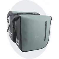 Voltano Dubbele Fietstas Rolltop Luxe E-bike - Zwart / Mintgroen - 48 Liter - 100% Waterdicht