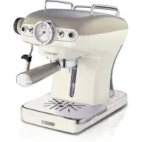 Ariete 1389/13 - Vintage Piston /Espressomachine - 900W - 0,9L tank inhoud - ook geschikt voor pads - Beige