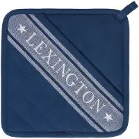Lexington Icons Organic Cotton Jacquard Star Pannenlap Wit / Dress Blue - Pannenlappen & ovenwanten Katoen White - 10003075-5545-ONE