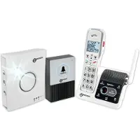 Geemarc Telecom Geemarc AmpliDECT 595 ULE deurbel: draadloos, versterkt (50 dB), gehoorapparaattelefoon met intercomfunctie (deurbel en ringer inbegrepen) - Duitse versie
