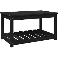 vidaXL Tuintafel 82,5x50,5x45 cm massief grenenhout zwart