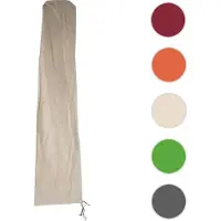 Mendler Beschermhoes HWC voor terrasparasol tot 4 meter, afdekhoes met rits crème