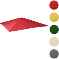 Mendler Vervangingsstof voor luxe terrasparasol HWC-A96, zonneschermhoes, vervangingshoes, 3x4m (diameter 5m), polyester, rood
