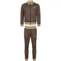Lonsdale Trainingspak 'Hedley' lichtbruin / donkerbruin / geel / zwart