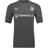 Castore Feyenoord Trainingsshirt 2025-2026 Donkergrijs Wit