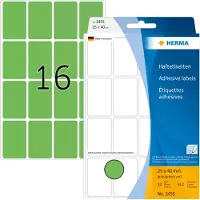 Herma Etiket 2455 25x40mm groen 512stuks - 3 stuks