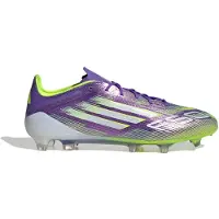 Adidas Voetbalschoen 'F50 Elite' lichtgrijs / neongroen / donkerlila