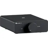 Fosi Audio V3 300W Klasse D Stereo Versterker, Compact Ontwerp met Geavanceerde Warmteafvoer met 48V5A Voeding