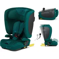 Kinderkraft FIX2GO i-Size – Kindersitz voor in de auto, 76–150 cm – ISOFIX – SAFERIDE sensor – H-GUARD+ – EASY GROW – opvouwbaar – AIR FLOW – R129 – Groen