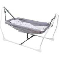 Evila Originals , Marmaris - Grijs, Kinderbedden, Babyhangmat, Grijs, Katoen, 120 x 59 x 66 cm
